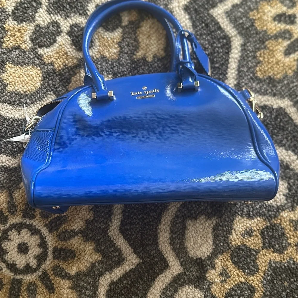 kate spade New York Electric Blue Patent Satchel
